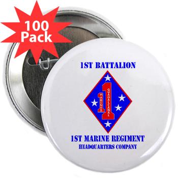 HQC1MR - M01 - 01 - HQ Coy - 1st Marine Regiment with Text - 2.25" Button (100 pack)